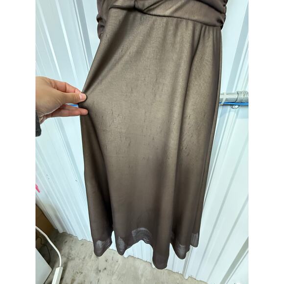 Connected Apparel Ruched Knee Length Mesh‎ Overlay Dress Goth Y2K 6P - Picture 5 of 15